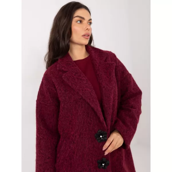 Dámský kabát FACTORY PRICE IT-PL-96965.19 BURGUNDY 
