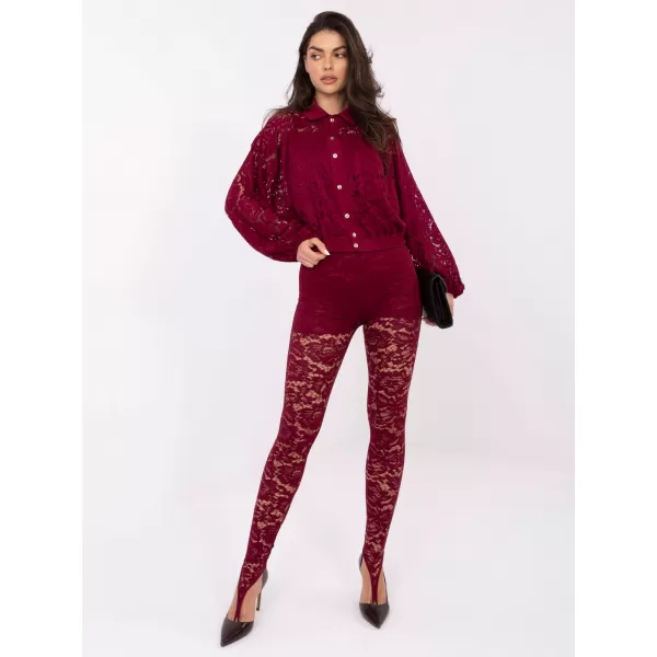  Dámské kalhoty ITALY MODA MI-SP-K87.55 BURGUNDY 