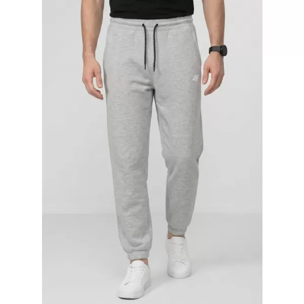  Pánské kalhoty 4F 4FWMM00TTROM1673 COLD LIGHT GREY MELANGE 