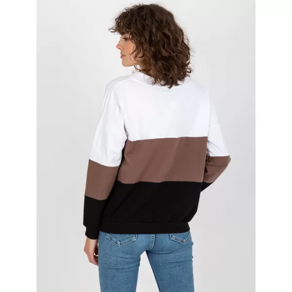  Dámská mikina RUE PARIS RV-BL-8328.72 WHITE-BLACK 