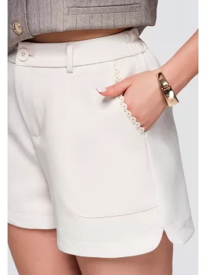 Dámské kraťasy OMBRE OW-ST-E0009 BEIGE