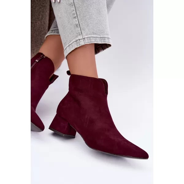  Dámské kotníkové boty BOTO D-334 BURGUNDY 