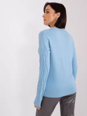 Dámský svetr WOOL FASHION ITALIA AT-SW-2340.43 LIGHT BLUE
