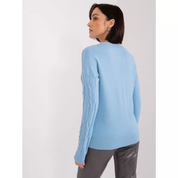  Dámský svetr WOOL FASHION ITALIA AT-SW-2340.43 LIGHT BLUE 