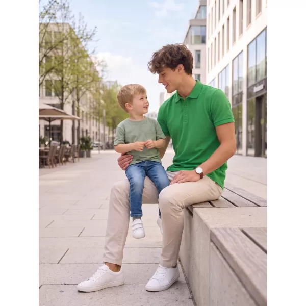  Pánské triko s límečkem ALTISPORT NP/ALMST90601 KELLY GREEN 