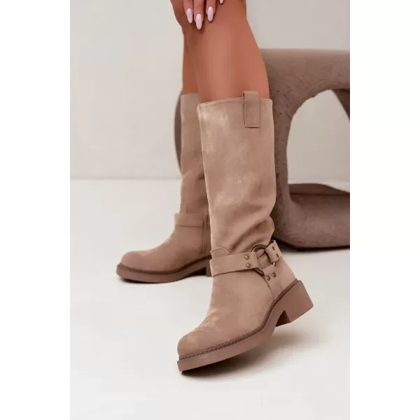  Dámské kozačky BOTO LQ-163 KHAKI 