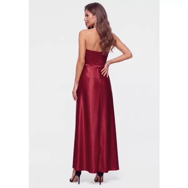  Dámské šaty LARICA LA-OM-DLR450 BURGUNDY 