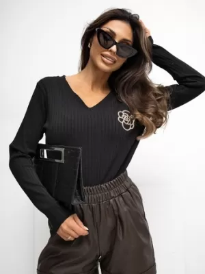 Dámská halenka RUE PARIS RV-BZ-A1057.15P NOIRE