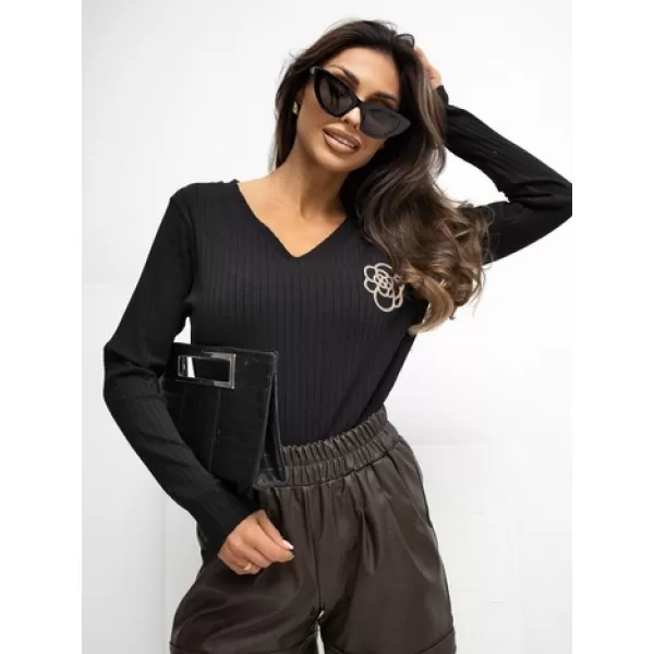  Dámská halenka RUE PARIS RV-BZ-A1057.15P NOIRE 