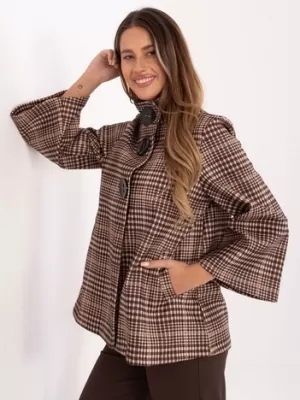 Dámský kabát ITALY MODA IT-PL-31820.25 BROWN