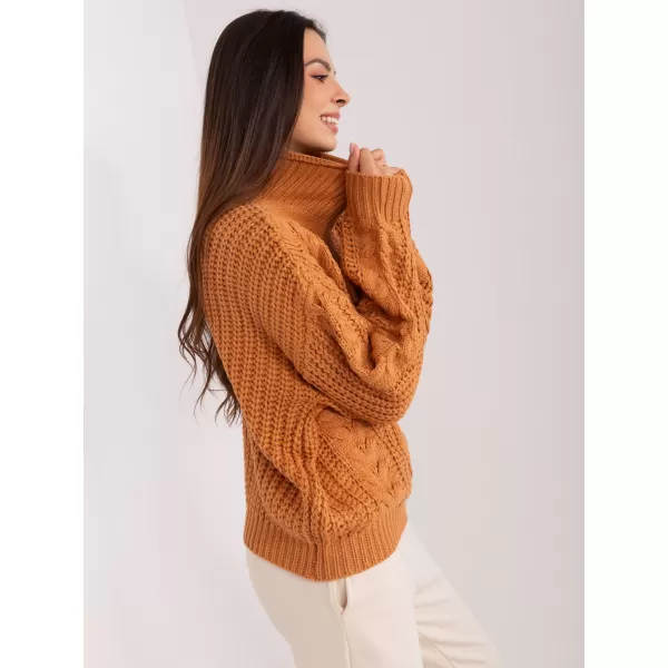  Dámský svetr WOOL FASHION ITALIA AT-SW-2350.91P LIGHT BROWN 