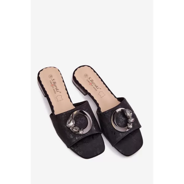  Dámské pantofle S.BARSKI KV61-6025 BLACK 