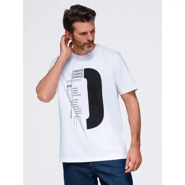  Pánské tričko OMBRE OM-TSPT-0299 WHITE 