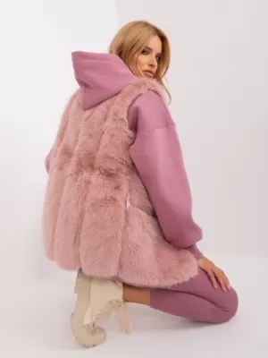 Dámská vesta WOOL FASHION ITALIA AT-KZ-2368.00P BRIGHT PINK