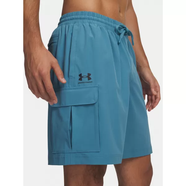 Pánské kraťasy UNDER ARMOUR VIBE WOVEN CARGO SHORT 1386560-466 MODRÁ 