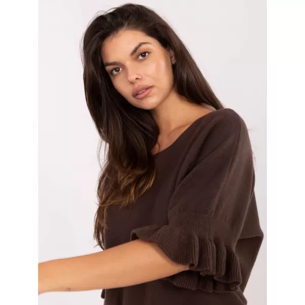  Dámský svetr ITALY MODA IT-SW-99244.65 DARK BROWN 