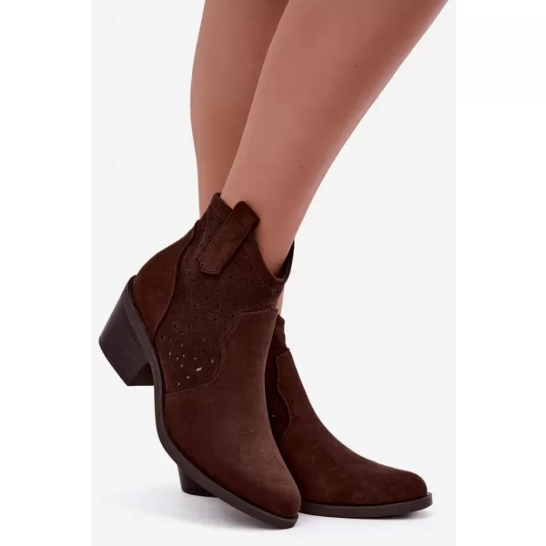  Dámské boty S.BARSKI HY62-8147 CHOCOLATE 