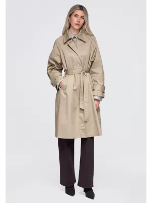 Dámský kabát OMBRE OW-CT-E0002 BEIGE