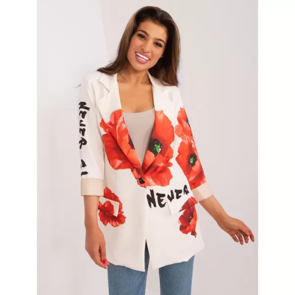  Dámské sako ITALY MODA DHJ-MA-18525-2.36 ECRU 