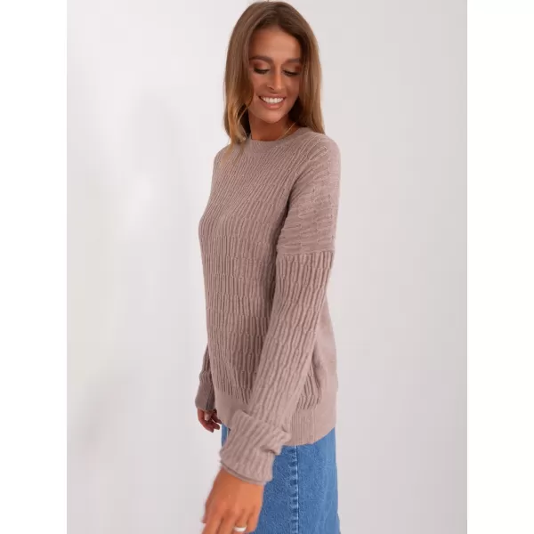  Dámský svetr WOOL FASHION ITALIA AT-SW-2338.14P DARK BEIGE 