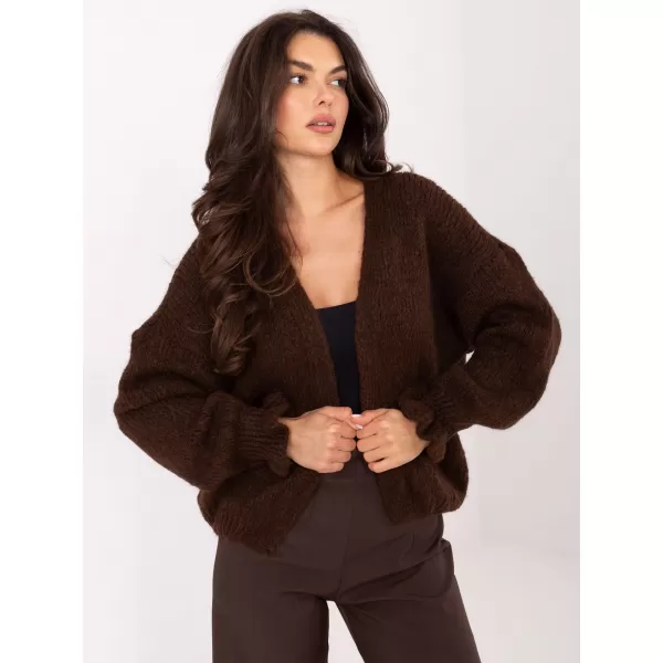  Dámský svetr RUE PARIS MI-SW-0904.82 DARK BROWN 