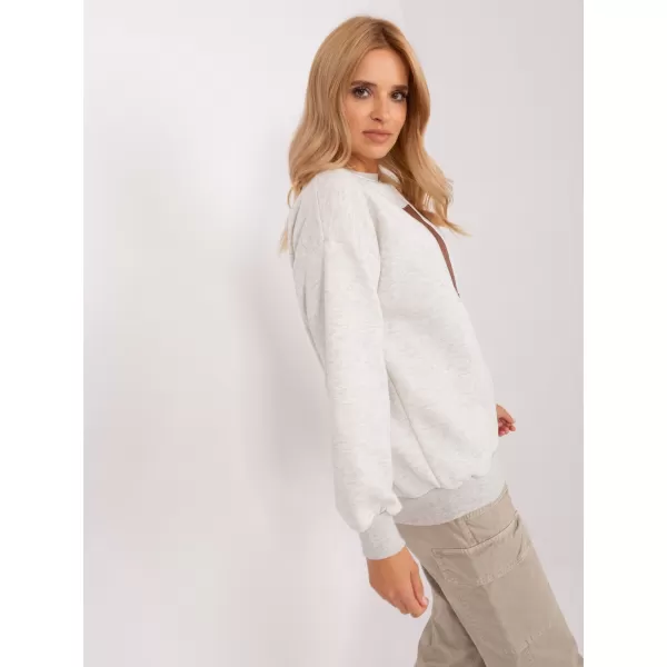  Dámská mikina MY RED LIPS EM-BL-617-9.11X LIGHT GREY 
