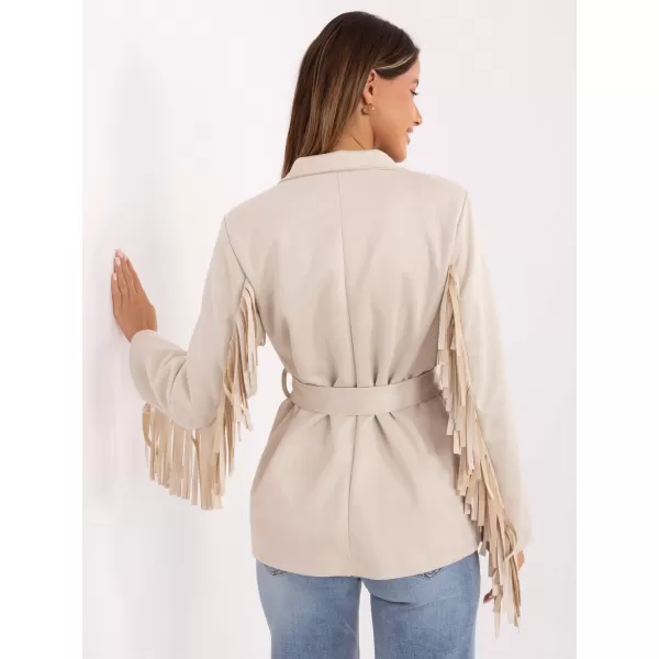  Dámský kabát RUE PARIS IT-PL-5792.33 LIGHT BEIGE 