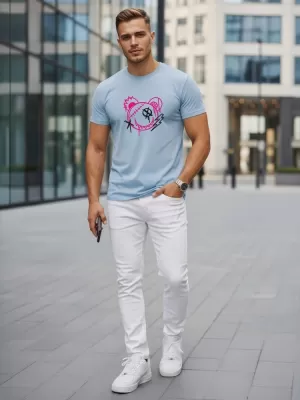 Pánské triko DSTREET SVĚTLE MODRÁ