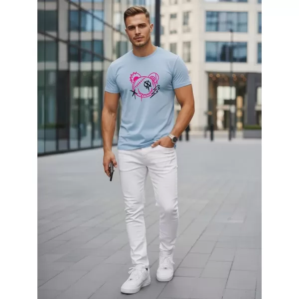  Pánské triko DSTREET SVĚTLE MODRÁ 