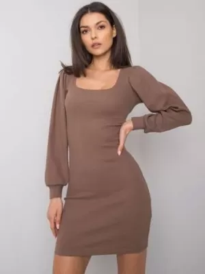 Dámské šaty RUE PARIS RV-SK-7280.34X BROWN