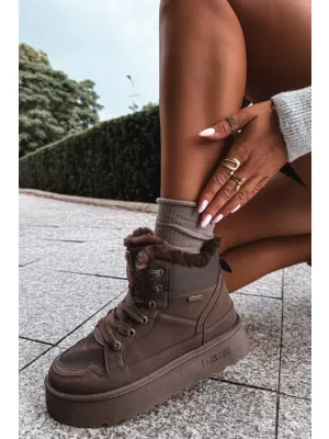 Dámské boty BIG STAR SHOES UU274168 BROWN/BEIGE SHADOWS