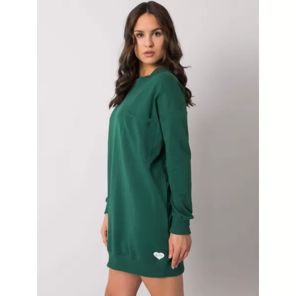  Dámské šaty RUE PARIS RV-SK-7332.65 DARK GREEN 