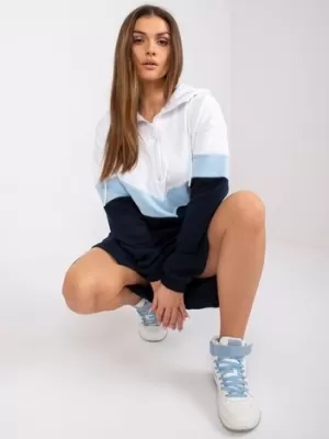 Dámské šaty RUE PARIS RV-SK-7462.00 WHITE-NAVY