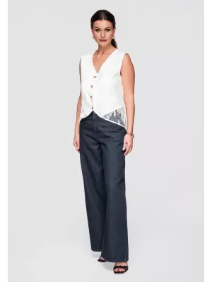 Dámský vesta LARICA OW-VE-E0002 WHITE