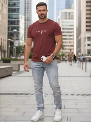 Pánské triko DSTREET BORDO