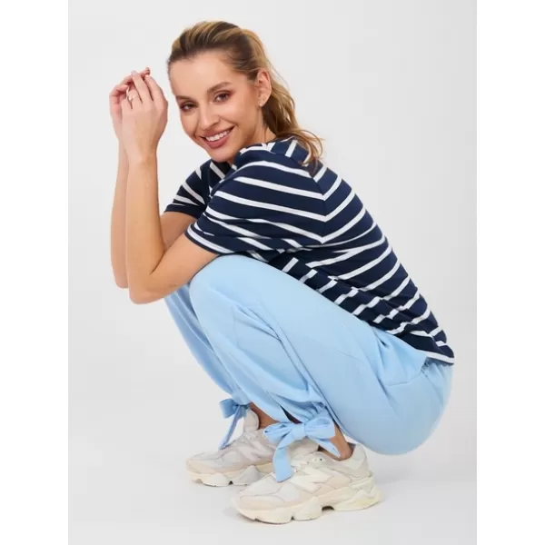  Dámské kalhoty ITALY MODA MI-SP-P6845.68 LIGHT BLUE 