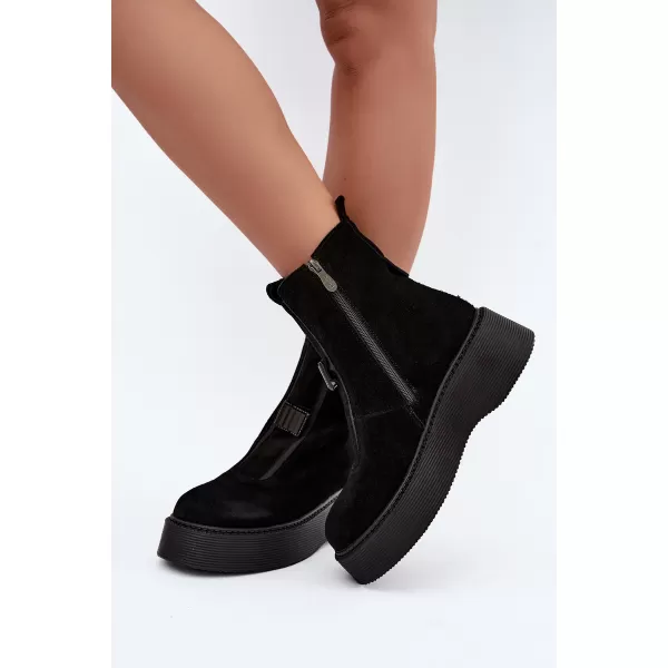  Dámské kotníkové boty D&A CR62-3448 BLACK 