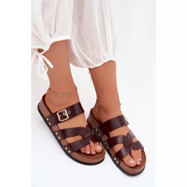  Dámské pantofle BOTO 22-382 BROWN 