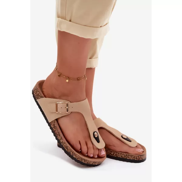  Dámské žabky BOTO 26SD21-101 BEIGE 