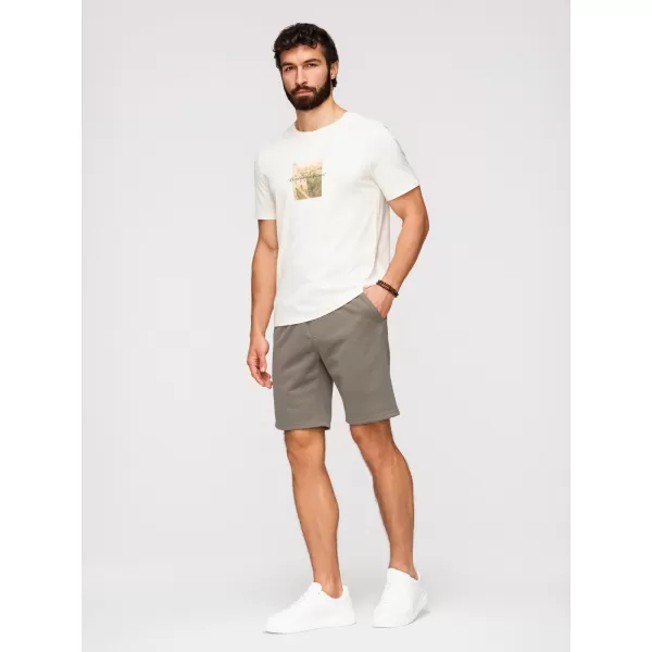  Pánské kraťasy OMBRE OM-SRSK-0124 KHAKI 