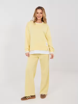 Dámská tepláková souprava RUE PARIS IT-KMPL-22230.64 BRIGHT YELLOW