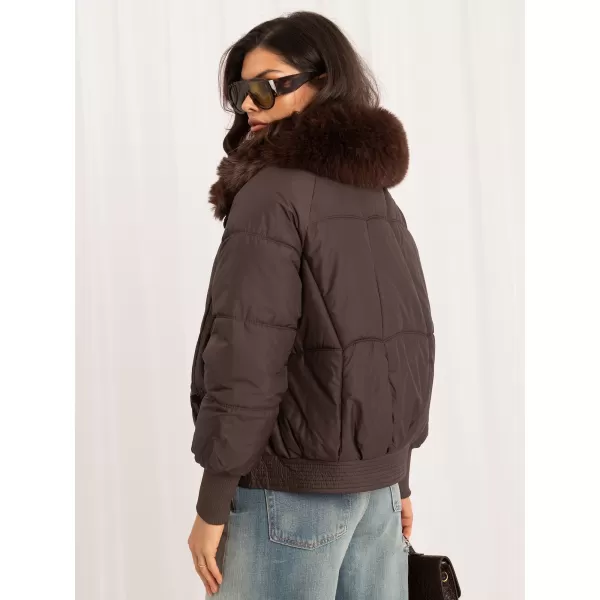  Dámská bunda FACTORY PRICE MBM-KR-2601.96P BROWN 