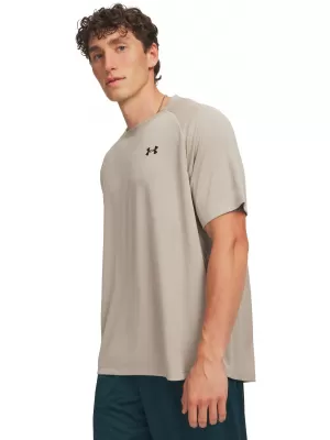 Pánské triko UNDER ARMOUR TECH TEXTURED SS 1382796-204 HNĚDÁ