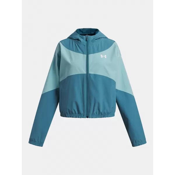  Dívčí bunda UNDER ARMOUR UA RIVAL WOVEN HD JACKET 6004181-466 MODRÁ 