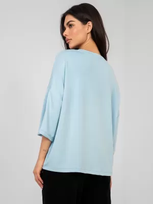 Dámská halenka RUE PARIS RV-BZ-A1188.63 LIGHT BLUE