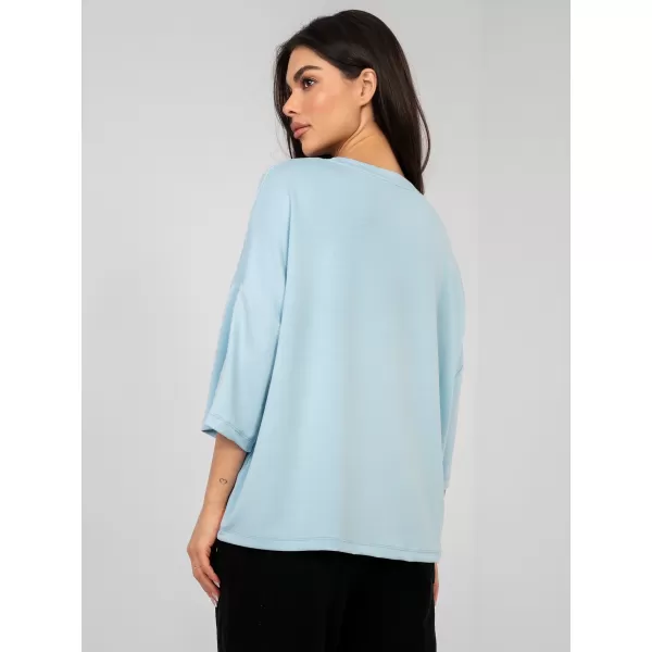  Dámská halenka RUE PARIS RV-BZ-A1188.63 LIGHT BLUE 