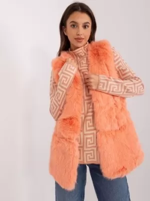 Dámská vesta WOOL FASHION ITALIA AT-KZ-2368.00P PEACH