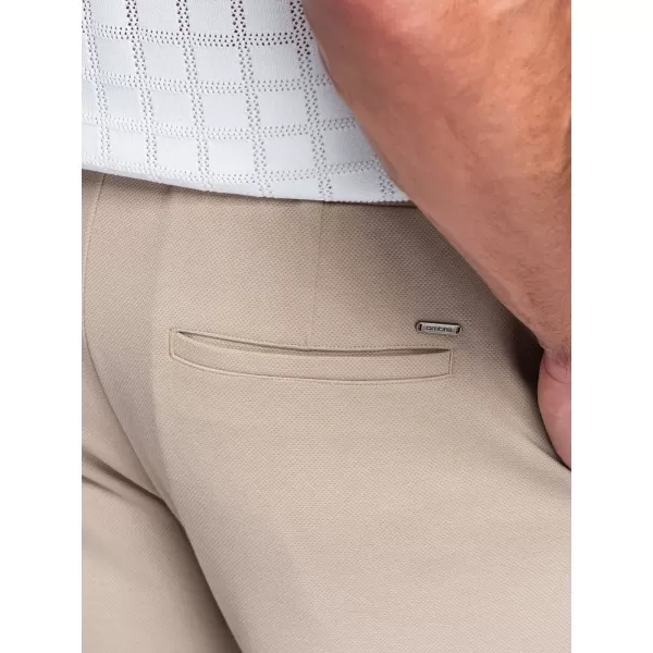  Pánské kraťasy OMBRE OM-SRCS-0206 BEIGE 