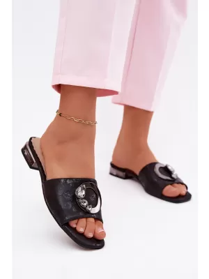 Dámské pantofle S.BARSKI KV61-6025 BLACK