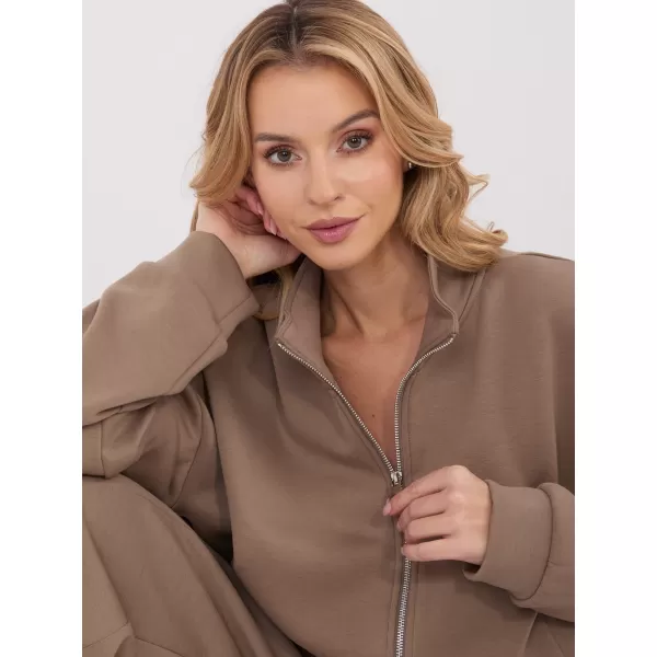  Dámská mikina FACTORY PRICE SM-BL-A1562.33 DARK BEIGE 